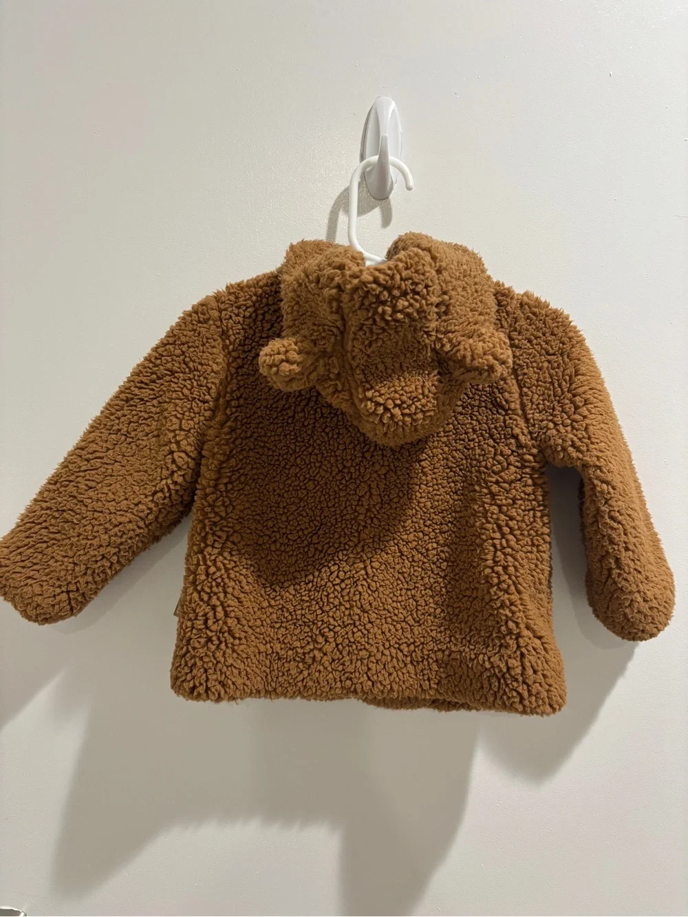 GAP Baby Brown Plush Hooded Coat with Bear Ears